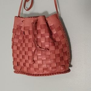 Woven Leather Crossbody Bag